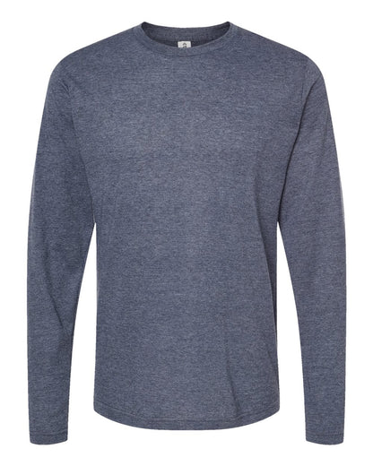 Tultex Poly-Rich Long Sleeve T-Shirt 242 #color_Heather Navy