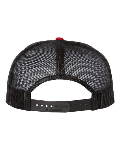 Richardson Wool Blend Flat Bill Trucker Cap 511 #color_Red/ Black