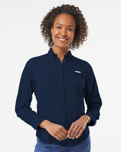 Columbia Women's PFG Tamiami™ II Long Sleeve Shirt 212465 #colormdl_Collegiate Navy