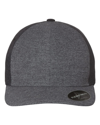 Flexfit Delta® Seamless Cap 180 #color_Melange Blue/ Melange Charcoal