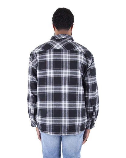 Shaka Wear Men's Plaid Flannel Jacket SHPFJ #colormdl_Black