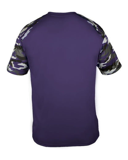 Badger Camo Sport T-Shirt 4141 #color_Purple/ Purple Camo