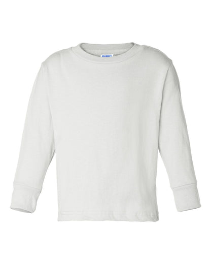 Rabbit Skins Toddler Cotton Jersey Long Sleeve Tee 3311 #color_White