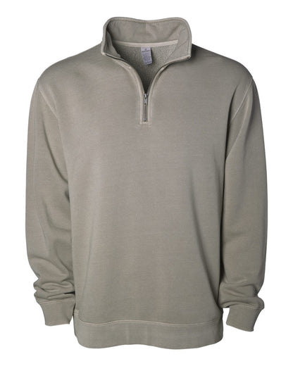 Independent Trading Co. Unisex Pigment-Dyed Quarter-Zip Pullover PRM4600QZ #color_Pigment Cement