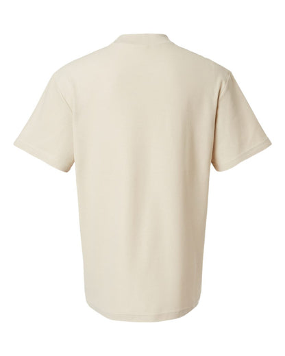 American Apparel Pique Mockneck Tee 1PQ #color_Bone