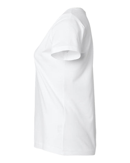 LAT Women's Fine Jersey V-Neck Tee 3507 #color_White