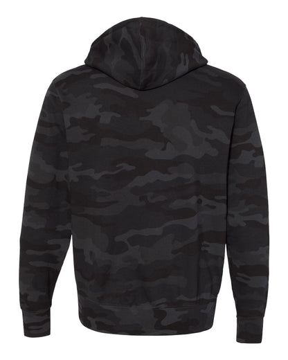 Independent Trading Co. Unisex Lightweight Full-Zip Hooded Sweatshirt AFX90UNZ #color_Black Camo