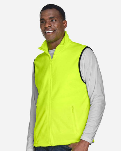 Harriton Unisex Fleece Full-Zip Vest M985 #colormdl_Safety Yellow
