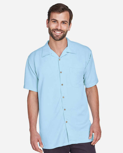 Harriton Men's Bahama Cord Camp Shirt M570 #colormdl_Cloud Blue