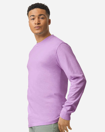 Comfort Colors Unisex Garment-Dyed Heavyweight Long Sleeve T-Shirt 6014 #colormdl_Orchid