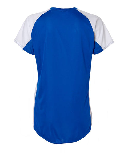 Augusta Sportswear Women's Cutter Jersey 1522 #color_Royal/ White
