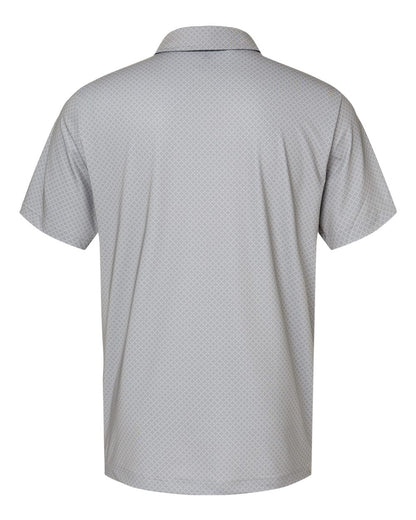 Adidas Men's Ultimate365 Diamond Dot Print Polo A498 #color_Grey Three/ Team Royal/ Navy