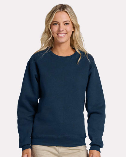 JERZEES Unisex Rugged Crewneck Sweatshirt C12MR #colormdl_Washed Navy
