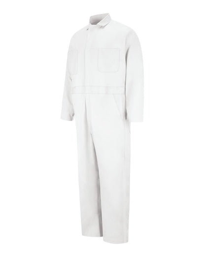 Red Kap Men's Button-Front Cotton Coverall CC16 #color_White