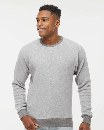 J. America Unisex Flip Side Fleece Crewneck Sweatshirt 8710 #colormdl_Grey Heather