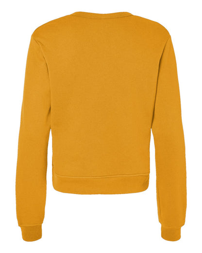 BELLA + CANVAS Women's Sponge Fleece Classic Crewneck Sweatshirt 7511 #color_Heather Mustard