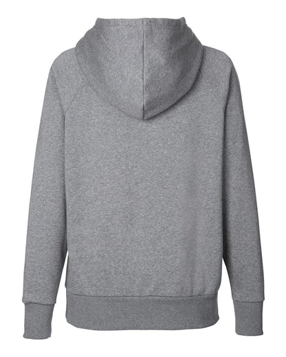 Under Armour Women's Rival Fleece Hooded Sweatshirt 1379500 #color_Castlerock Grey Light Heather/ Black