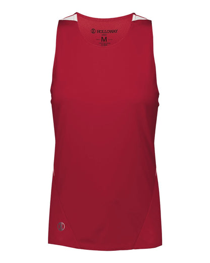 Holloway Women's PR Max Track Racerback Jersey 221335 #color_Scarlet/ White