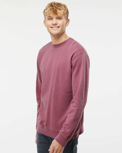 Independent Trading Co. Midweight Pigment-Dyed Crewneck Sweatshirt PRM3500 #colormdl_Pigment Maroon