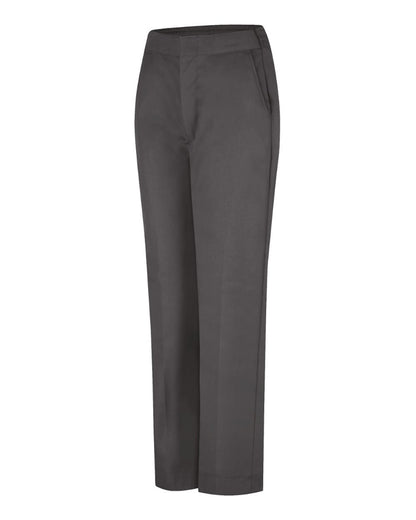 Red Kap Women's Half-Elastic Work Pants PT59 #color_Charcoal - Unhemmed