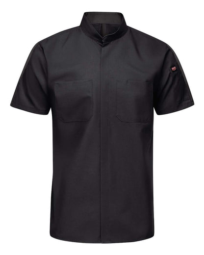 Red Kap Men's Tall Mimix™ Pro+ Short Sleeve Work Shirt With OilBlok SX46T #color_Black