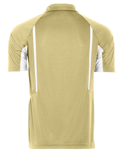 Holloway Men's Two-Tone Avenger Polo 222530 #color_Vegas Gold/ White