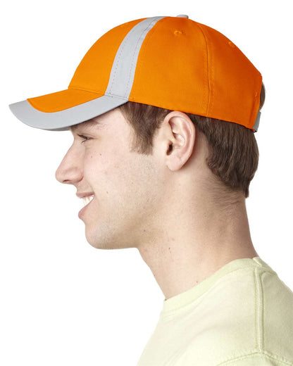 Adams Headwear Reflector High-Visibility Constructed Cap RF102 #colormdl_Orange