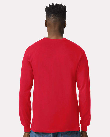 Gildan Unisex Ultra Cotton® Long Sleeve T-Shirt 2400 #colormdl_Red