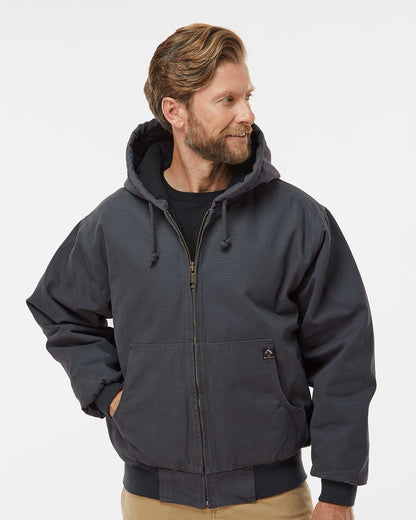 DRI DUCK Men's Tall Cheyenne Boulder Cloth™ Hooded Jacket with Tricot Quilt Lining 5020T #colormdl_Charcoal