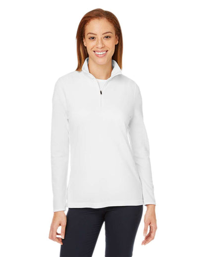 Devon & Jones Women's New Classics® Performance Quarter-Zip Pullover DG400W #colormdl_White