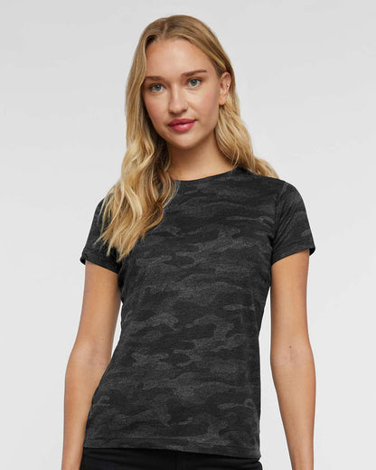 LAT Women's Fine Jersey Tee 3516 #colormdl_Storm Camo
