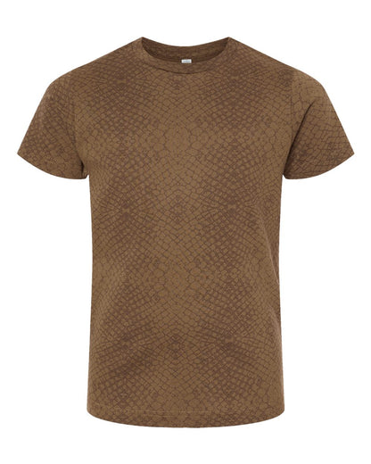 LAT Youth Fine Jersey Tee 6101 #color_Brown Reptile