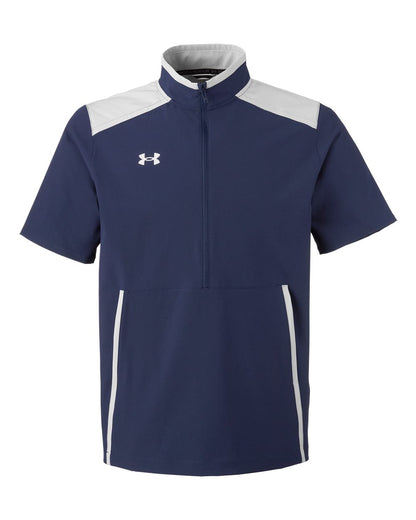 Under Armour Men's Motivate 3.0 Short Sleeve Half-Zip 1389612 #color_Midnight Navy/ White