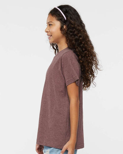 LAT Youth Fine Jersey Tee 6101 #colormdl_Sangria Blackout