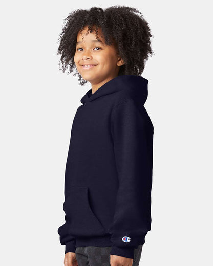 Champion Youth Powerblend® Hooded Sweatshirt S790 #colormdl_Navy