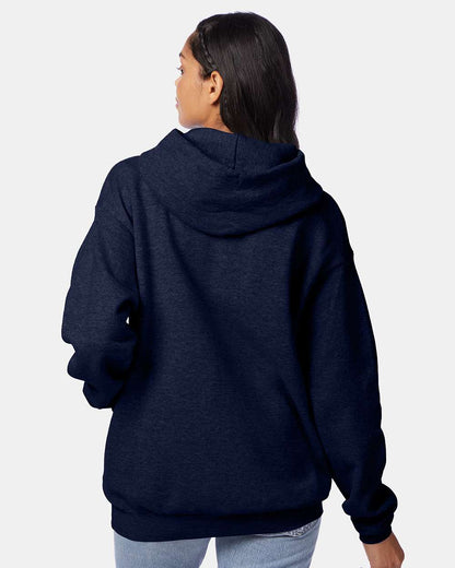 Hanes Unisex EcoSmart® Hooded Sweatshirt P170 #colormdl_Heather Navy