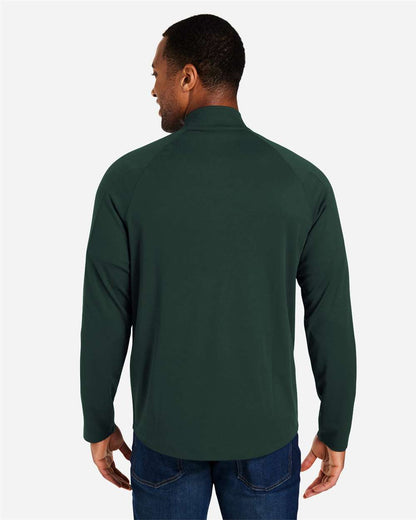 CORE365 Men's Origin Performance Pique Quarter-Zip Pullover CE418 #colormdl_Forest/ Carbon