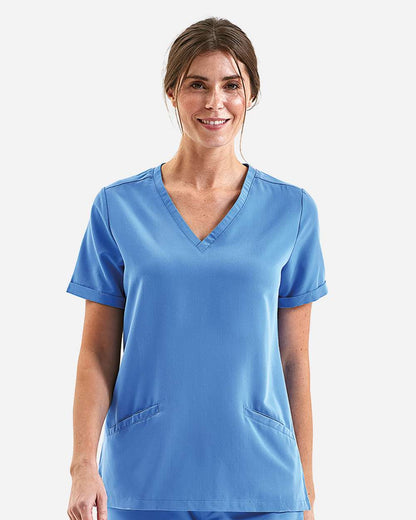 Onna Women's Invincible V-Neck Stretch Scrub Top NN310 #colormdl_Ceil Blue