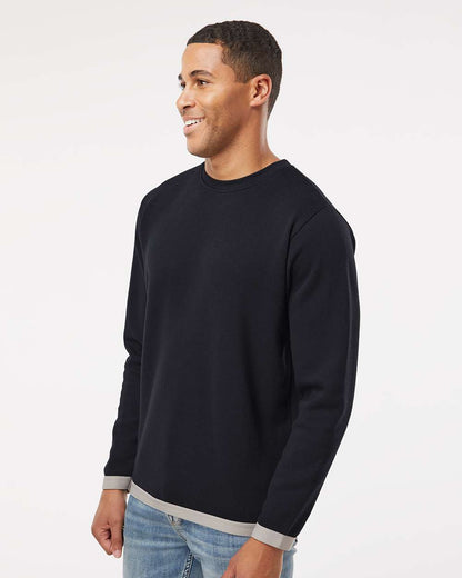 LAT Unisex The Statement Fleece Crewneck Sweatshirt 6789 #colormdl_Black/ Titanium