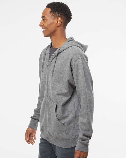 Independent Trading Co. Unisex Midweight Full-Zip Hooded Sweatshirt SS4500Z #colormdl_Gunmetal Heather