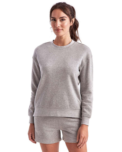 TriDri Women's Billie Side-Zip Crewneck Sweatshirt TD600 #colormdl_Heather Grey