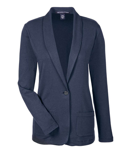 Devon & Jones Women's Perfect Fit™ Shawl Collar Cardigan DP462W #color_Navy