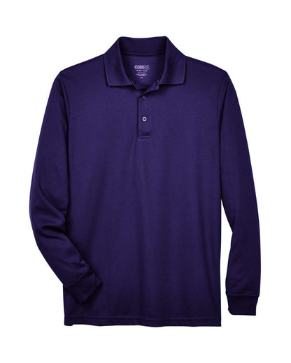 CORE365 Men's Pinnacle Performance Long Sleeve Piqué Polo 88192 #color_Campus Purple