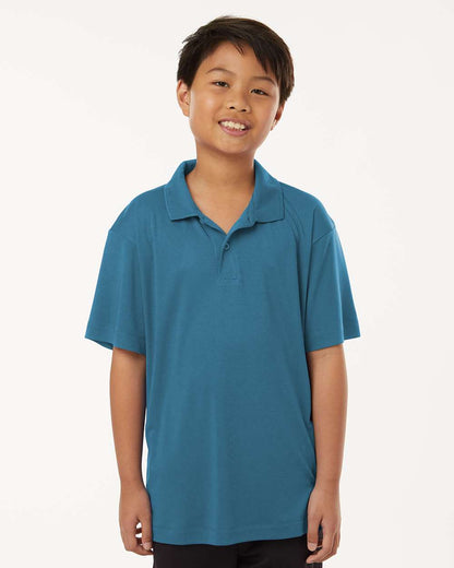 AllPro Youth Pro-Lock Performance Polo 41800Y #colormdl_Pacific Blue