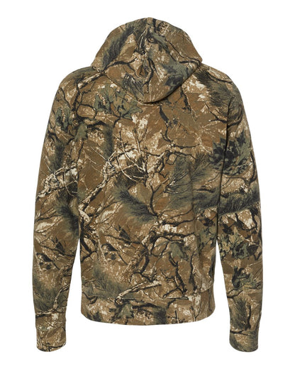 J. America Men's Triblend Fleece Hooded Sweatshirt 8871 #color_Outdoor Camo Triblend