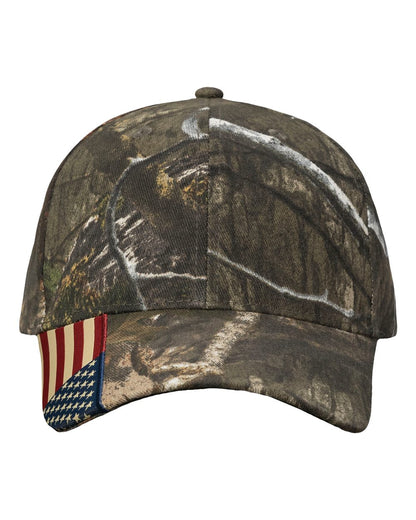 Kati Camo Woven USA Flag Cap LC350 #color_Country DNA/ USA Flag