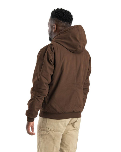 Berne Apparel Men's Tall Heartland Washed Cotton Duck Hooded Jacket HJ375T #colormdl_Bark