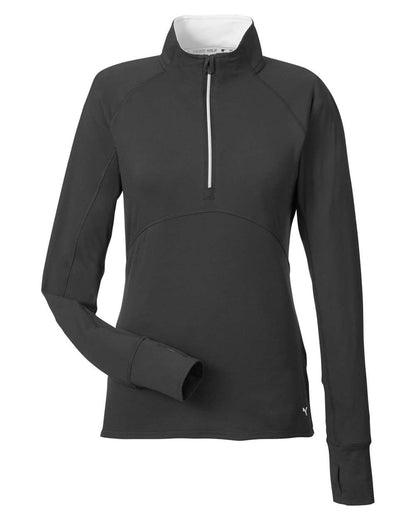Puma Golf Women's Gamer Golf Quarter-Zip Pullover 533007 #color_Puma Black