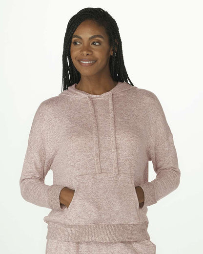 Boxercraft Women's Cuddle Fleece Hooded Pullover BW1501 #color_Espresso Heather