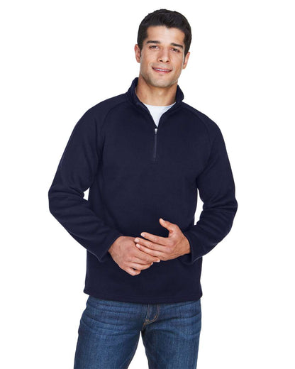 Devon & Jones Unisex Bristol Sweater Fleece Quarter-Zip Pullover DG792 #colormdl_Navy
